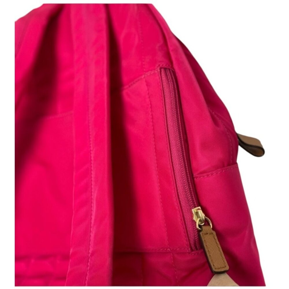 Michael Kors Kelcey‎ Fuchsia Nylon Backpack Bookbag - Picture 3 of 12
